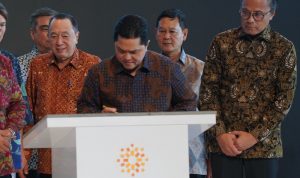 Menteri BUMN Erick Thohir Convention Center Terbesar Di Indonesia Garapan Nindya Karya