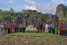 Pemerintah Kabupaten Maros resmi meluncurkan kegiatan festival budaya Gau Maraja Leang-Leang 2025, Sabtu (3/5/2025).di Taman Arkeologi Leang-leang.