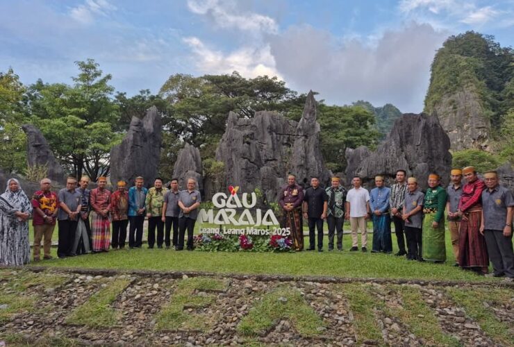 Pemerintah Kabupaten Maros resmi meluncurkan kegiatan festival budaya Gau Maraja Leang-Leang 2025, Sabtu (3/5/2025).di Taman Arkeologi Leang-leang.