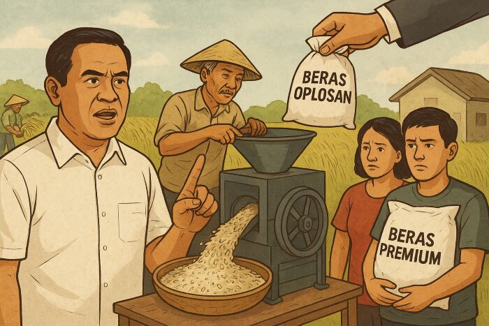 Ilustrasi Serakahnomics by ChatGPT Image Generator