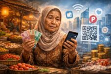 Ilustrasi Dilema Nenek dalam Mengeksekusi Pembayaran (Sumber : Chat GPT Image Generator)