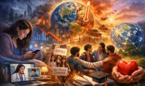 Ilustrasi Kesehatan Mental dan Medsos, sumber : ChatGPT Image