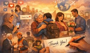 Ilustrasi Hari Terimakasih Internasional (Sumber Chat GPT Image)