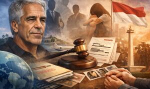 Ilustrasi Skandal Epstein (Sumber ChatGPT Image)