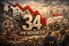 Ilustrasi anjloknya IPK Indonesia (sumber : ChatGPT Image)