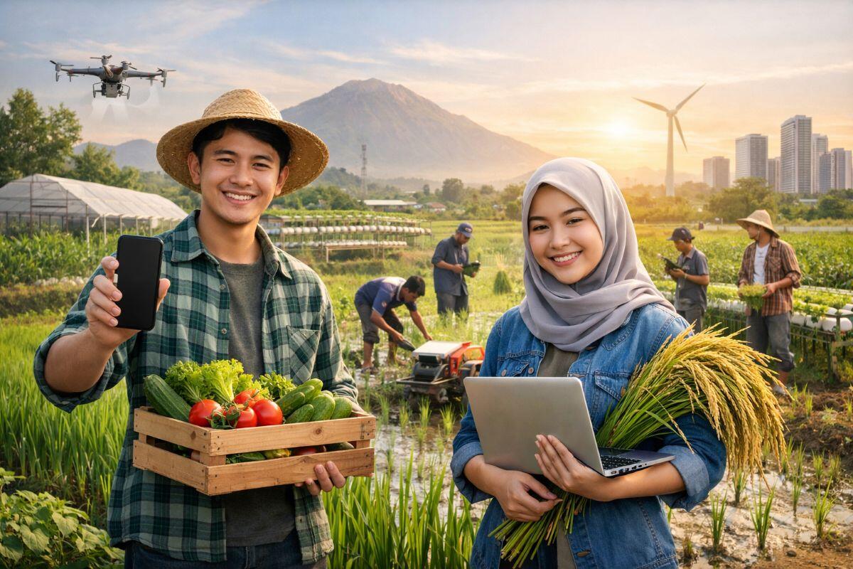 Petani Milenial dan Gen Z (sumber ChatGPT Image)