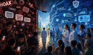 Ilustrasi Infodemi (sumber ChatGPT Image)