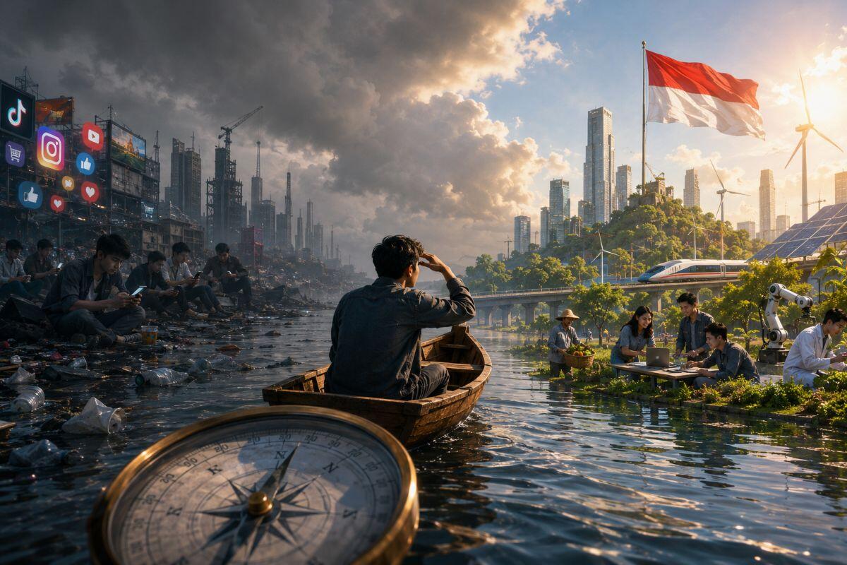 Ilustrasi Drifting Economy (sumber ChatGPT Image)